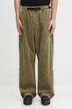 adidas Originals pantaloni in velluto a coste EQT Pant JY3459 verde AW25