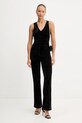 Ολόσωμη φόρμα βελουτέ Patrizia Pepe 2T0094.J343 μαύρο AW25