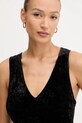 Ολόσωμη φόρμα βελουτέ Patrizia Pepe μαύρο 2T0094.J343
