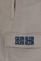 CHLAPEC Dětské bavlněné tepláky Calvin Klein Jeans TERRY IB0IB02522.9BYA šedá
