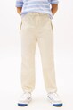 Tommy Hilfiger spodnie bawełniane dziecięce KB0KB09779.9BYA beżowy AW25