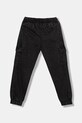 Guess spodnie dresowe bawełniane dziecięce L5YQ16.KAX74.9BYA czarny AW25