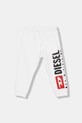 Diesel spodnie dresowe bawełniane dziecięce PANTLI TROUSERS nadruk biały J02445