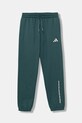 Dětské tepláky adidas pletenina zelená KC2777