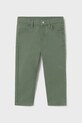 Mayoral spodnie niemowlęce slim fit basic bawełna zielony 563.3B.Baby.9BYA