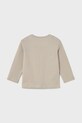 Mayoral longsleeve bawełniany dziecięcy 2061.3B.Baby.9BYA beżowy AW25