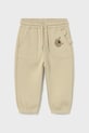 Mayoral pantaloni de trening pentru copii 2504.3A.Baby.9BYA bej AW25