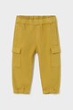 Дитячі штани Mayoral Joggery cargo з еластаном жовтий 2506.3C.Baby.9BYA