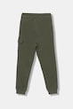 Calvin Klein Jeans spodnie dresowe bawełniane dziecięce IB0IB02199.9BYA zielony AW25