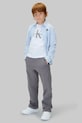 Παιδικό βαμβακερό παντελόνι Calvin Klein Jeans βαμβάκι γκρί IB0IB02571.9BYA
