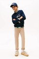 Tommy Hilfiger spodnie dziecięce z bawełną z elastanem brązowy KB0KB09638.128.176.9BYA