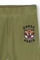 Chłopiec Kenzo Kids spodnie dresowe bawełniane dziecięce K61455.162 zielony