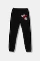 Guess spodnie dresowe bawełniane dziecięce aplikacja czarny L5BQ16.KAD74.9BYA