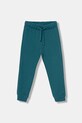 United Colors of Benetton spodnie dresowe bawełniane dziecięce bawełna turkusowy 3J68CF058.G.Season.9BYA