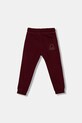United Colors of Benetton spodnie dresowe bawełniane dziecięce 3J68CF058.G.Season.9BYA bordowy AW25