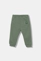 United Colors of Benetton spodnie dresowe bawełniane dziecięce 3J70GF010.P.Season.9BYA zielony AW25