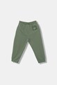 United Colors of Benetton spodnie dresowe bawełniane dziecięce 3NBMGF053.P.seasonal zielony AW25