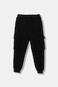 United Colors of Benetton pantaloni de trening din bumbac pentru copii bumbac negru 3J68CF06I.G.seasonal