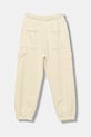 United Colors of Benetton pantaloni de trening din bumbac pentru copii 3J68CF06L.G.seasonal bej AW25