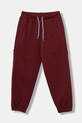 United Colors of Benetton pantaloni de trening din bumbac pentru copii bumbac burgundia 3J68CF06L.G.seasonal