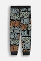 Coccodrillo pantaloni della tuta in cotone per bambini maglia nero ZC5122701XBK