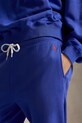 Polo Ralph Lauren spodnie dresowe damskie z bawełną niebieski 211971694