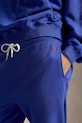 Polo Ralph Lauren spodnie dresowe damskie z bawełną niebieski 211971694