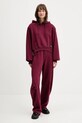 Rotate spodnie dresowe bawełniane 1143882734 bordowy AW25