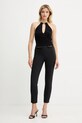 Kalhoty Elisabetta Franchi PA12056E2 černá AW25