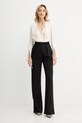 Kalhoty Elisabetta Franchi PA12656E2 černá AW25