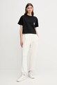 Calvin Klein pantaloni de trening din bumbac LV044C904G bej AW25