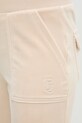 Juicy Couture pantaloni de trening din velur DEL RAY POCKETED PANT bej JCAP180G