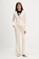 Juicy Couture spodnie dresowe welurowe CAISA LOW RISE PANT JCSEBJ008G beżowy AW25
