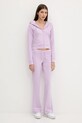 Juicy Couture pantaloni de trening JERSEY APOLLO PANT JCWBJ125311 violet AW25
