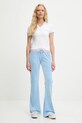 Juicy Couture pantaloni de trening din velur CHRISTINE STRIPE LOW RISE JCWBJ225352 albastru AW25
