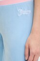 Juicy Couture pantaloni de trening din velur CHRISTINE STRIPE LOW RISE albastru JCWBJ225352
