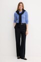Bombažne hlače Tommy Hilfiger WW0WW46811 mornarsko modra AW25