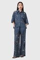 AllSaints pantaloni CHARLI drept albastru W080TC