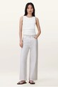 AllSaints pantaloni din bumbac BLAKE drept alb W091EC