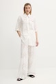Gestuz spodnie bawełniane 10910510 biały AW25