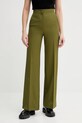 PS Paul Smith pantaloni de lână panza verde W2R.206T.T31053