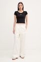 Calvin Klein Jeans pantaloni in cotone LV044C403G beige AW25