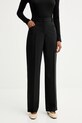 BOSS pantaloni in lana media nero 50546613