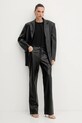 MICHAEL Michael Kors spodnie skórzane MT530UWFAF czarny AW25