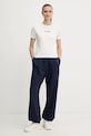 Pinko pantaloni de trening din bumbac 105508.A2RB bleumarin AW25