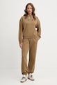 Pinko pantaloni de trening din bumbac 105508.A2RB maro AW25