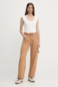 Τζιν παντελόνι Pinko 105608.A2H6 καφέ AW25