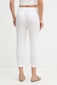 Odjeća United Colors of Benetton hlače za žene od lana 4AGHDF079 bijela