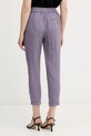 Oblečení United Colors of Benetton Kalhoty dámské lněné 4AGHDF079 fialová