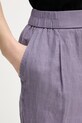 United Colors of Benetton Kalhoty dámské lněné fialová 4AGHDF079